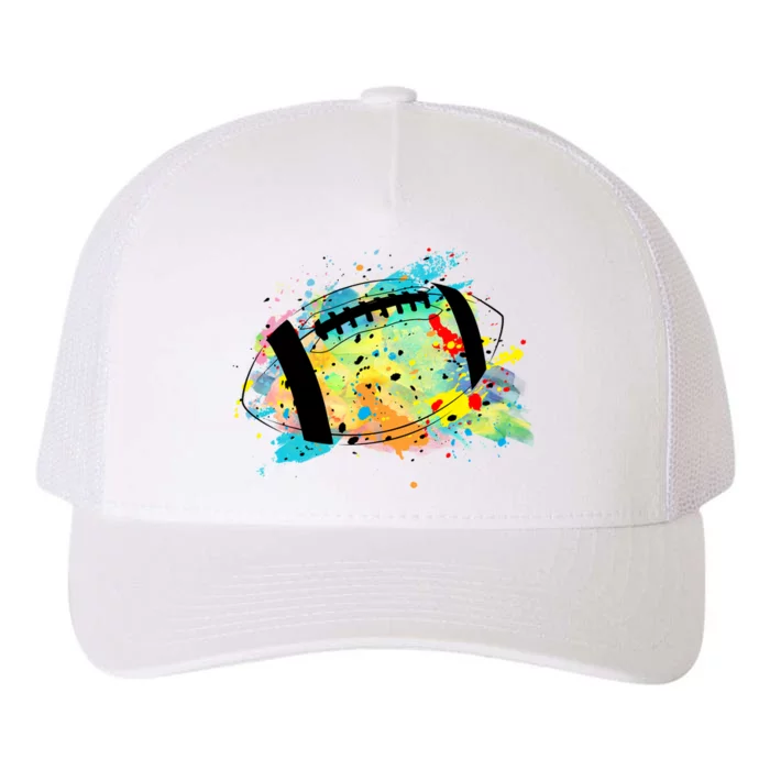 Splattered Colorful Football Lover Yupoong Adult 5-Panel Trucker Hat