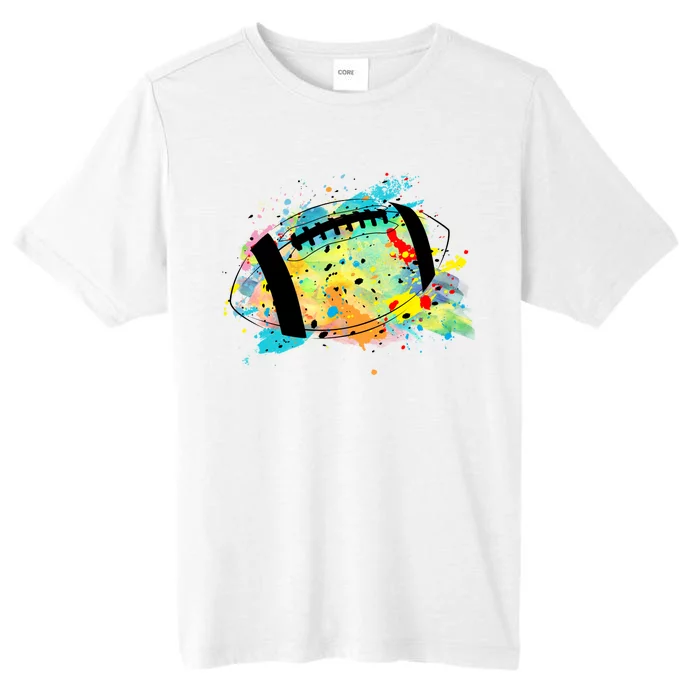 Splattered Colorful Football Lover ChromaSoft Performance T-Shirt