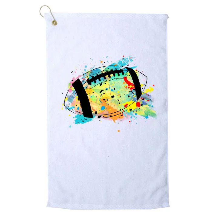 Splattered Colorful Football Lover Platinum Collection Golf Towel