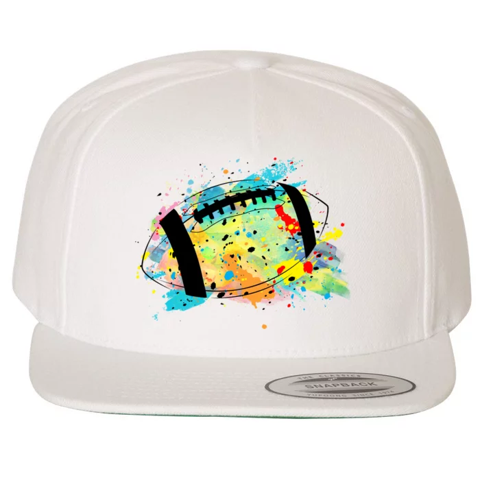 Splattered Colorful Football Lover Wool Snapback Cap