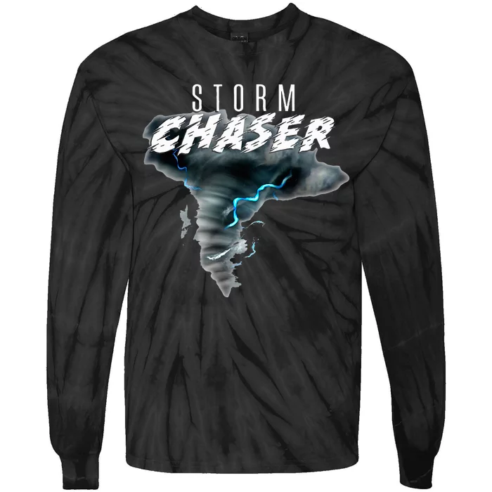 Storm Chasing For Tornado Chaser Weather Forecasting Tie-Dye Long Sleeve Shirt