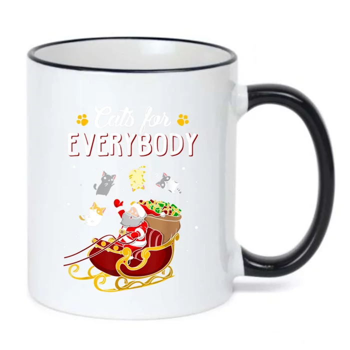 Santa Cats For Everybody Ugly Christmas Sweater Cat Lover Great Gift Black Color Changing Mug