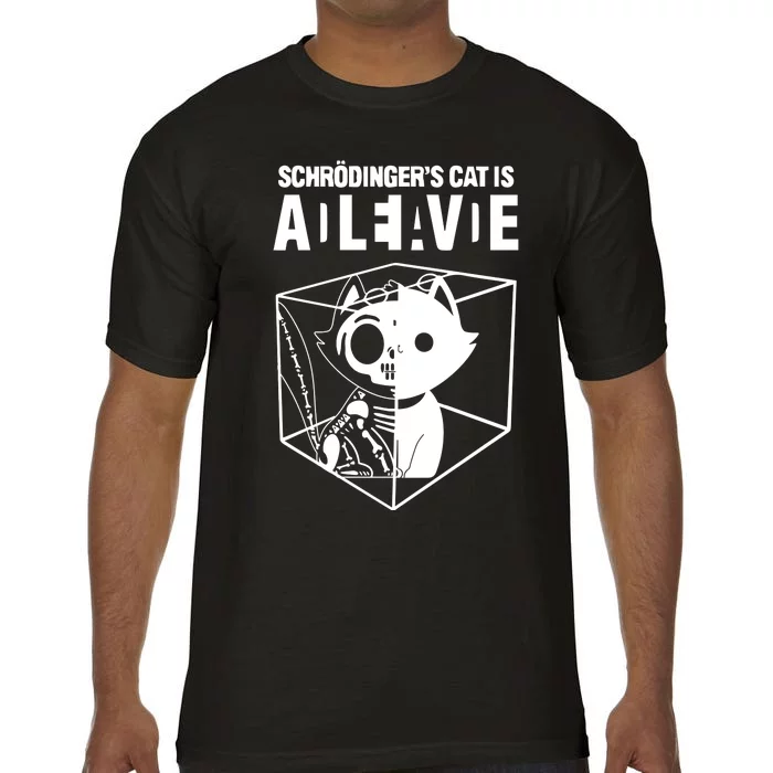 Schrodinger’s Cat Funny Science Cat Dead And Alive Comfort Colors T-Shirt