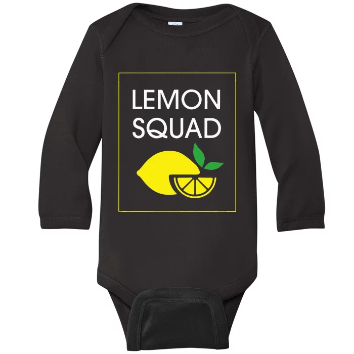 Summer Citrus Fruits Exotic Lemon Lemonade Baby Long Sleeve Bodysuit