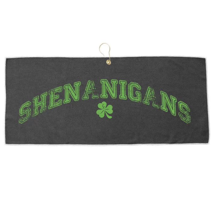 Shenanigans Coordinator Funny St PatrickS Day Teacher Large Microfiber Waffle Golf Towel