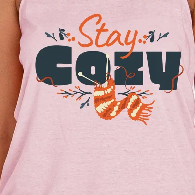 Stay Cozy Fall Women's Knotted Racerback Tank