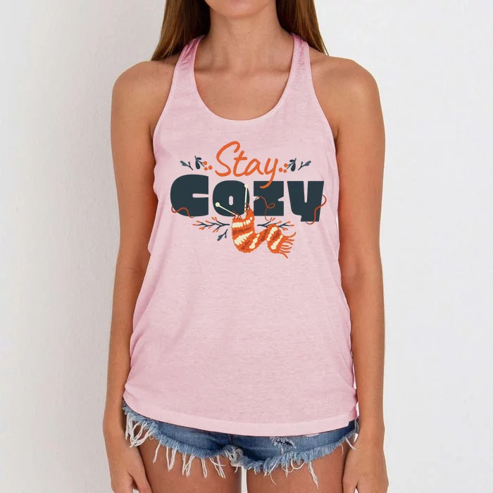 Stay Cozy Fall Women's Knotted Racerback Tank