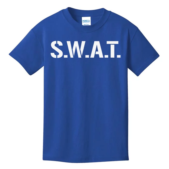 SWAT Costume Funny Halloween Group Outfit Funny Funny Kids T-Shirt