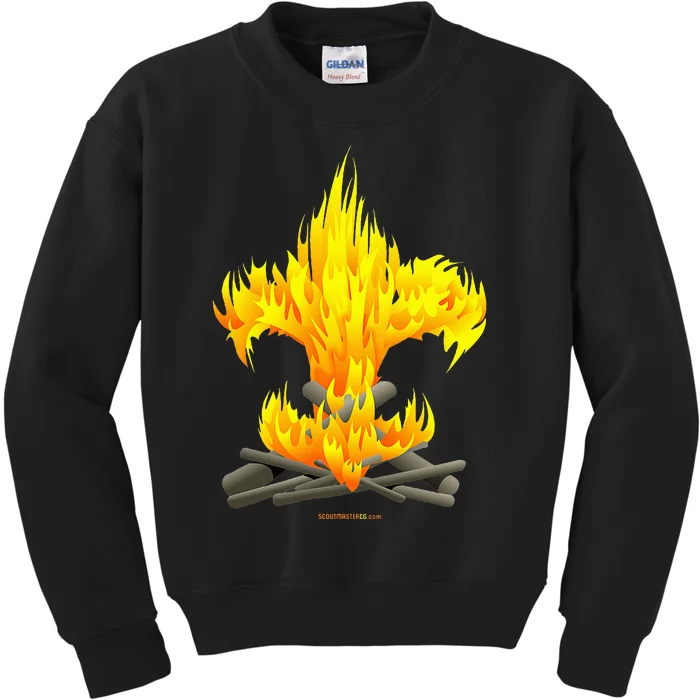 Scout Camp Fire Original Fleurdelis Kids Sweatshirt