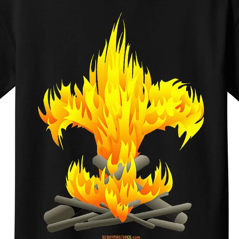 Scout Camp Fire Original Fleurdelis Kids T-Shirt