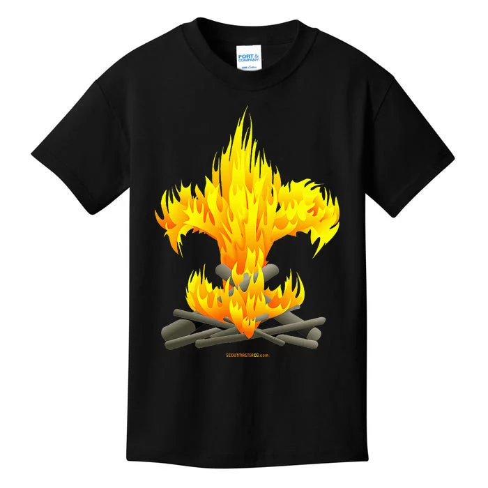 Scout Camp Fire Original Fleurdelis Kids T-Shirt