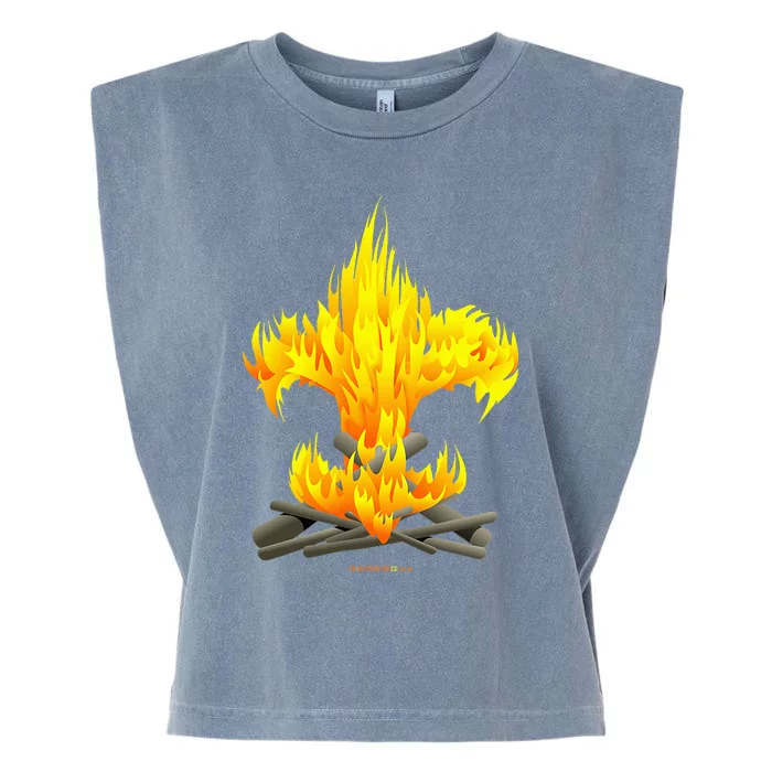 Scout Camp Fire Original Fleurdelis Garment-Dyed Women's Muscle Tee