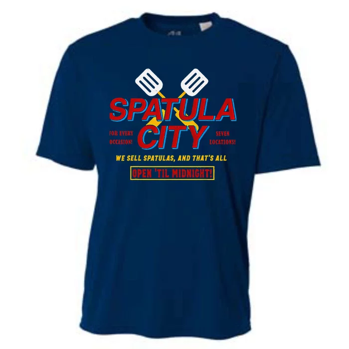 Spatula City Funny Cooling Performance Crew T-Shirt