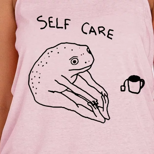 Self Care Frog Women's Knotted Racerback Tank