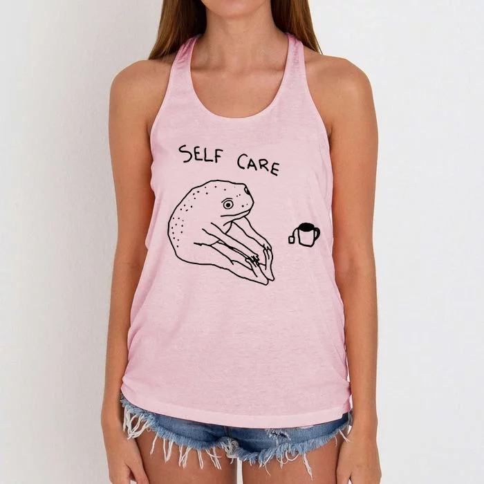 Self Care Frog Women's Knotted Racerback Tank