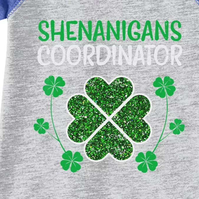 Shenanigans Coordinator Funny St Patricks Day Teacher Infant Baby Jersey Bodysuit