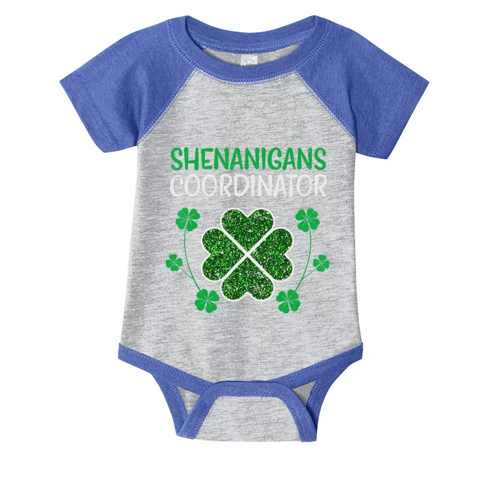 Shenanigans Coordinator Funny St Patricks Day Teacher Infant Baby Jersey Bodysuit