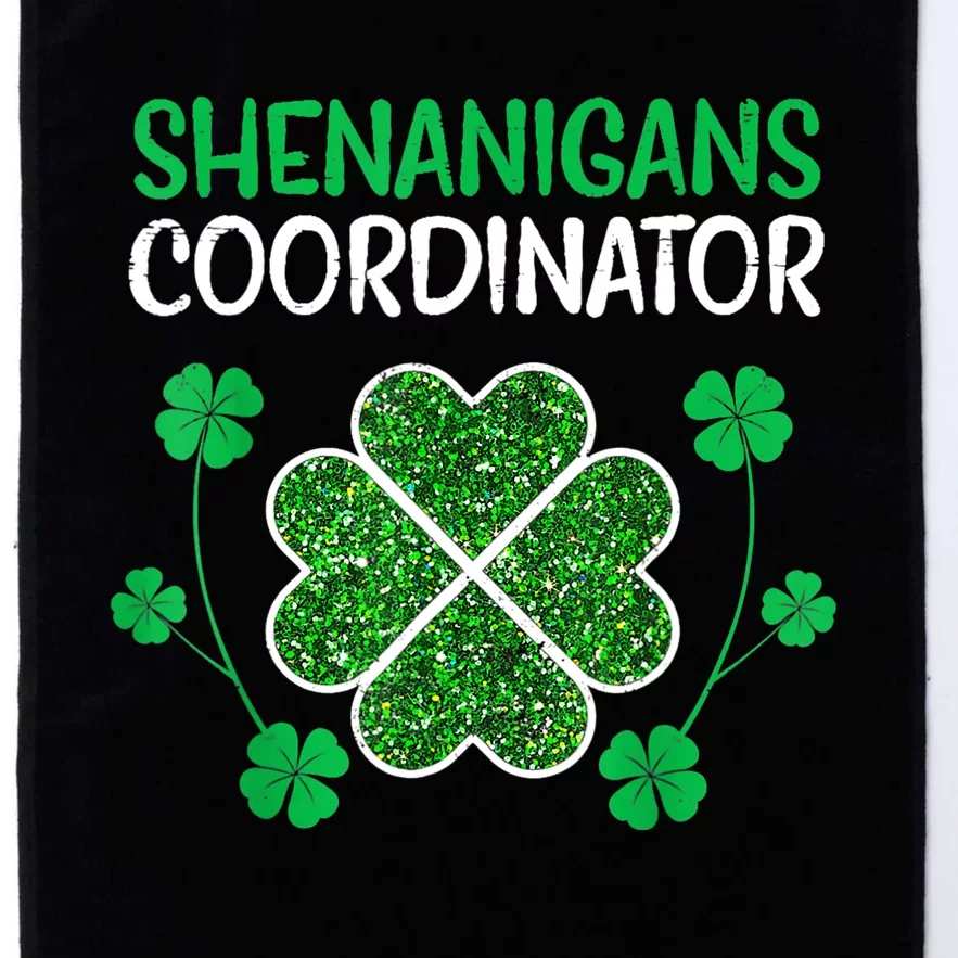 Shenanigans Coordinator Funny St Patricks Day Teacher Platinum Collection Golf Towel