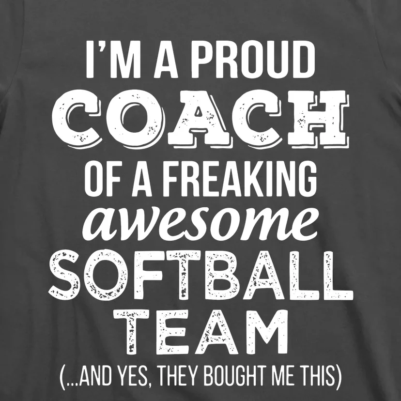 Softball Coach Funny Thank You Appreciation Gift T-Shirt