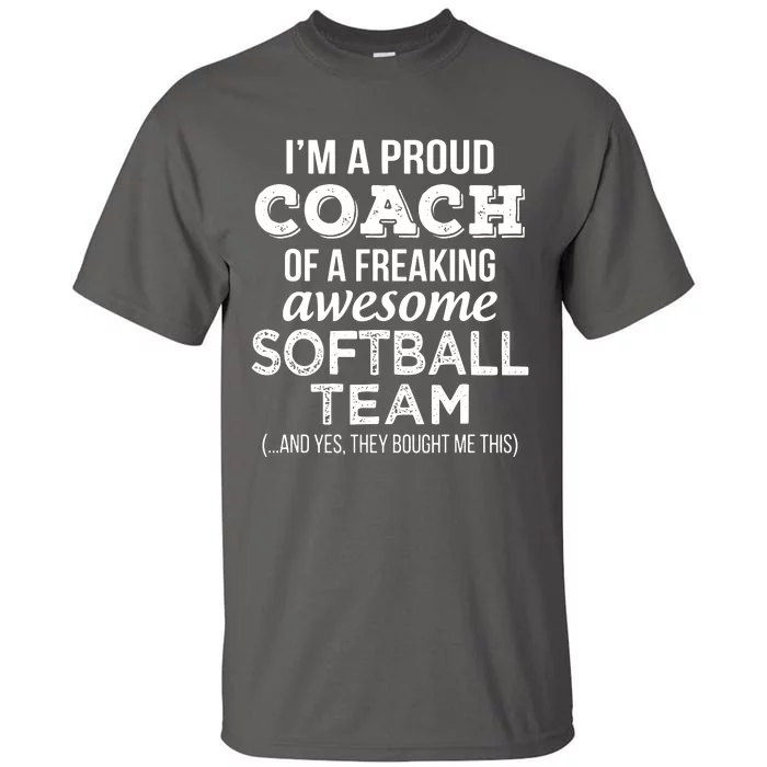 Softball Coach Funny Thank You Appreciation Gift Tall T-Shirt