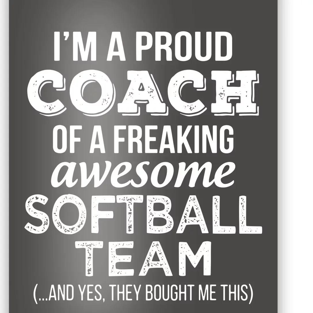 Softball Coach Funny Thank You Appreciation Gift Poster