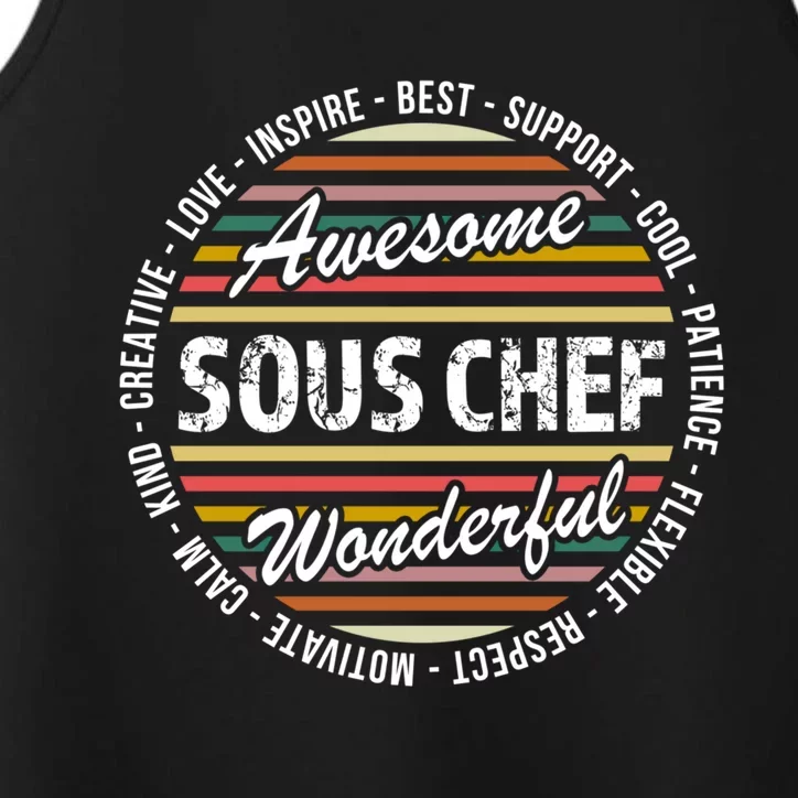 Sous Chef Funny Funny Gift Appreciation Cool Gift Performance Tank