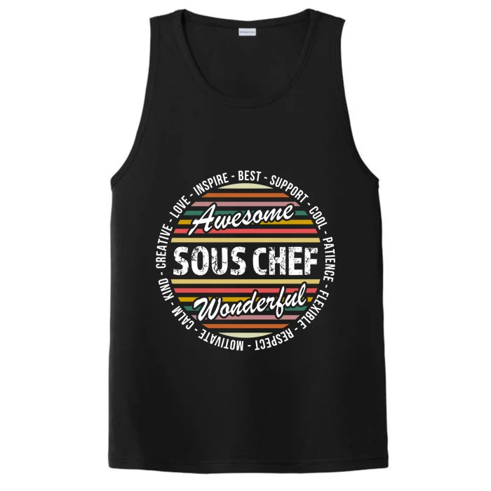 Sous Chef Funny Funny Gift Appreciation Cool Gift Performance Tank