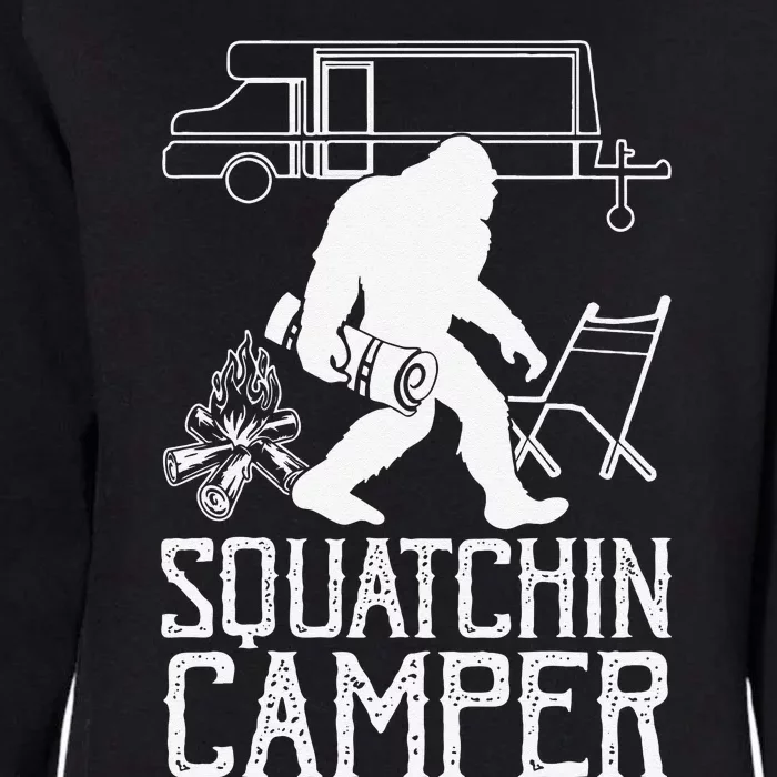 Squatchin Camper Funny Bigfoot Lover Halloween Camping Fan Gift Womens California Wash Sweatshirt