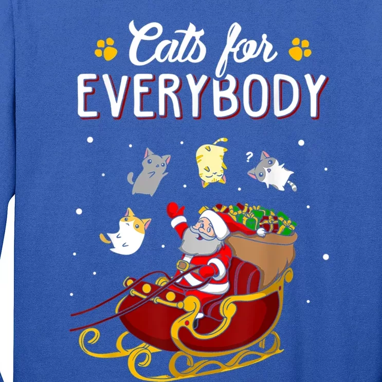 Santa Cats For Everybody Ugly Christmas Sweater Cat Lover Great Gift Long Sleeve Shirt