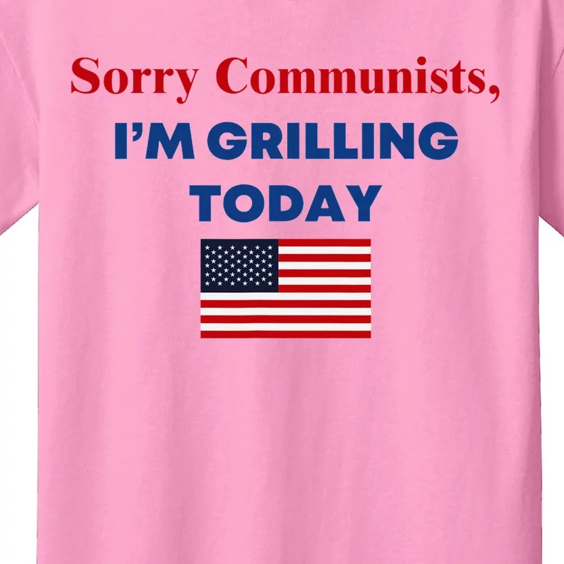 Sorry Communists Funny Grilling Day Design Kids T-Shirt