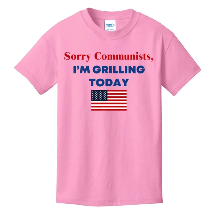 Sorry Communists Funny Grilling Day Design Kids T-Shirt