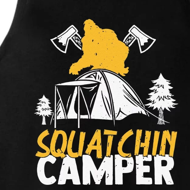 Squatchin Camper Funny Bigfoot Lover Halloween Camping Fan Ladies Tri-Blend Wicking Tank