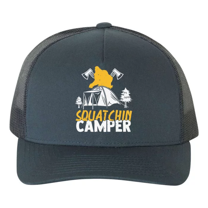 Squatchin Camper Funny Bigfoot Lover Halloween Camping Fan Yupoong Adult 5-Panel Trucker Hat