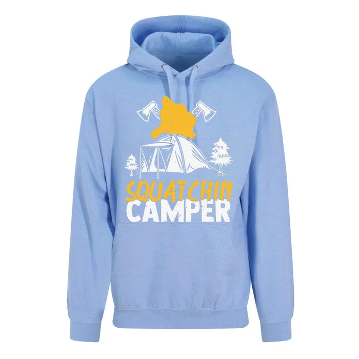 Squatchin Camper Funny Bigfoot Lover Halloween Camping Fan Unisex Surf Hoodie