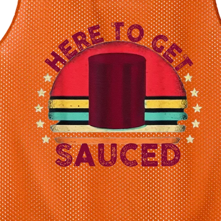 Sauced Cranberry Funny Thanksgiving Holiday Humor Gifts Mesh Reversible Basketball Jersey Tank