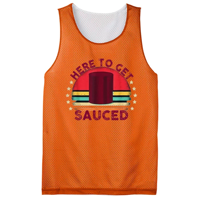 Sauced Cranberry Funny Thanksgiving Holiday Humor Gifts Mesh Reversible Basketball Jersey Tank