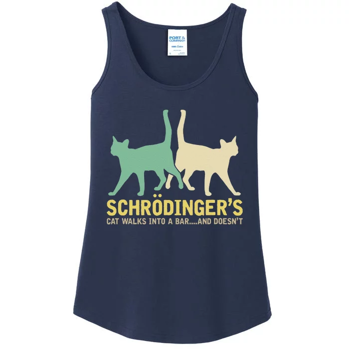 Schrodingers Cat Funny Science Gift Physics Ladies Essential Tank