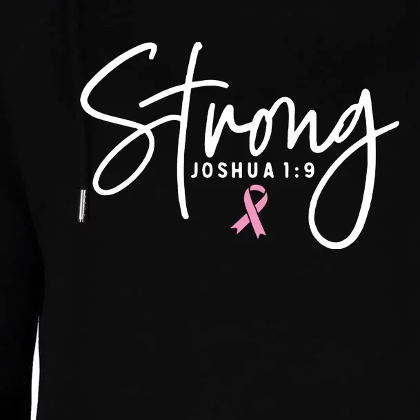 Strong Christian Faith Breast Cancer Survivor Awareness Month Womens Funnel Neck Pullover Hood