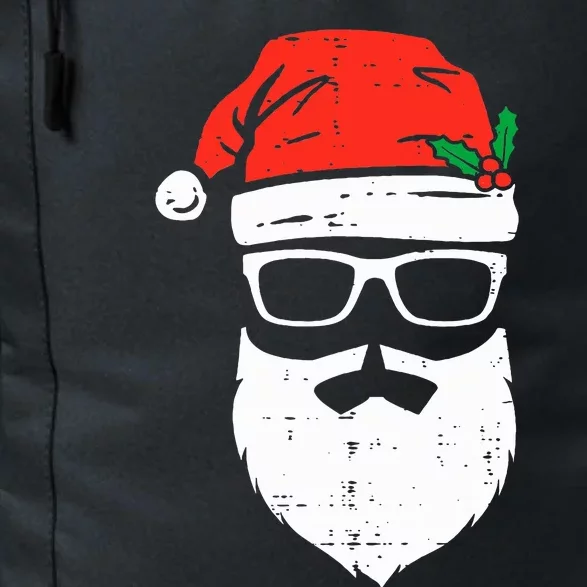 Santa Claus Face Sunglasses with Hat Beard Christmas Daily Commute Backpack