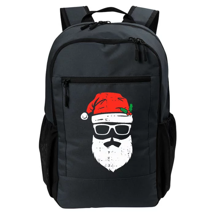 Santa Claus Face Sunglasses with Hat Beard Christmas Daily Commute Backpack