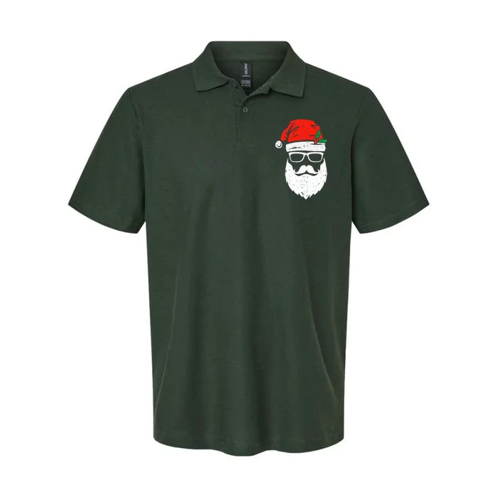 Santa Claus Face Sunglasses with Hat Beard Christmas Softstyle Adult Sport Polo