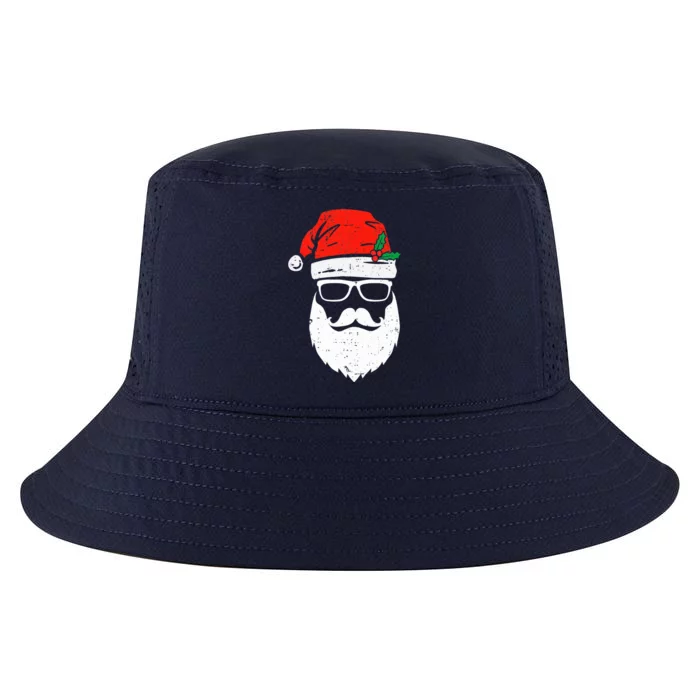 Santa Claus Face Sunglasses with Hat Beard Christmas Cool Comfort Performance Bucket Hat