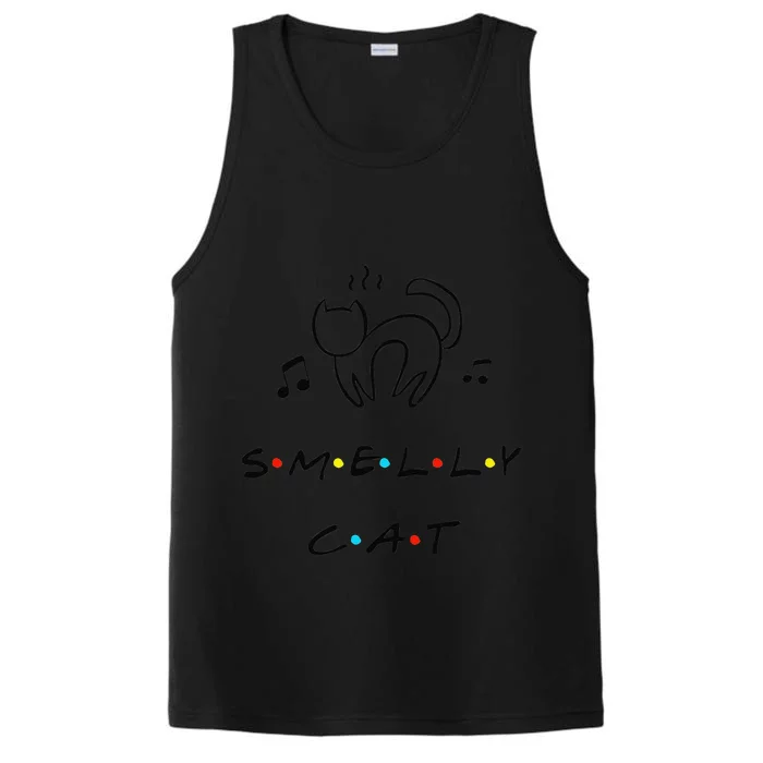 Smelly Cat Funny Quote Performance Tank