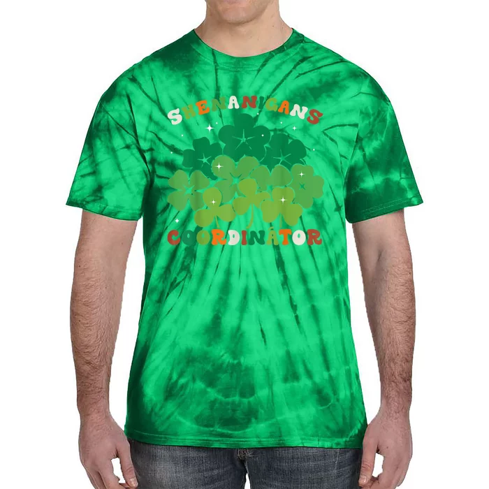 Shenanigans Coordinator Funny St Patricks Day Teacher Tie-Dye T-Shirt