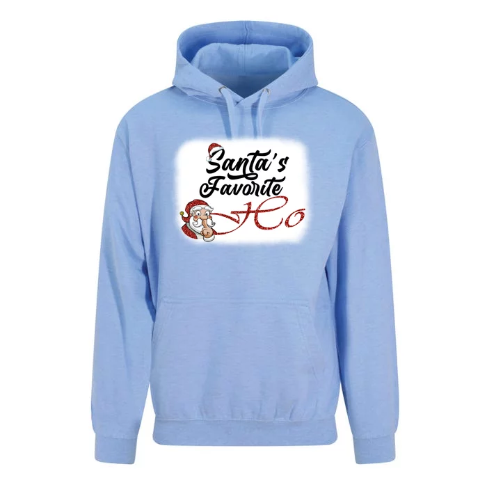 Santa Claus Favorite Ho's Bleached Gift Unisex Surf Hoodie