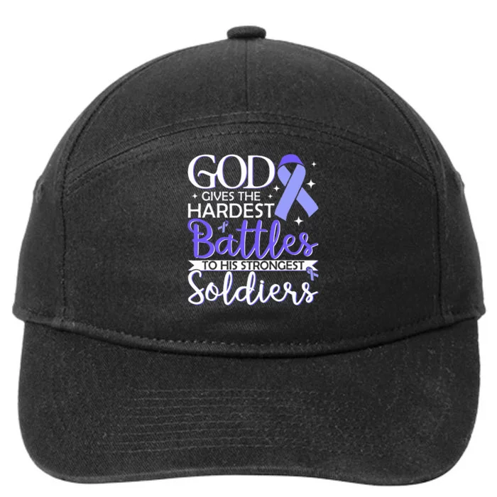 Stomach Cancer Fighter Survivor Periwinkle Ribbon 7-Panel Snapback Hat