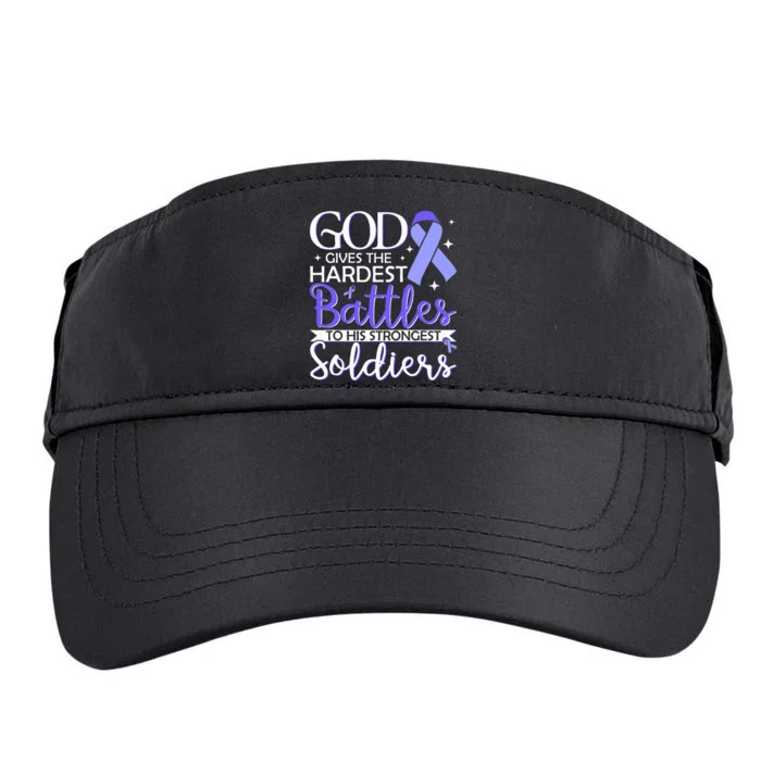 Stomach Cancer Fighter Survivor Periwinkle Ribbon Adult Drive Performance Visor