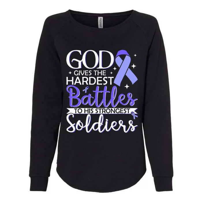 Stomach Cancer Fighter Survivor Periwinkle Ribbon Womens California Wash Sweatshirt