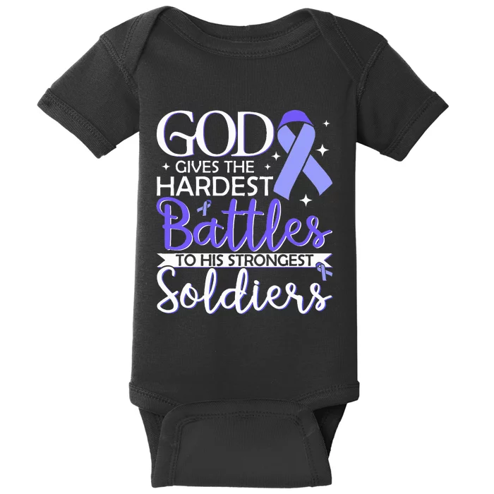 Stomach Cancer Fighter Survivor Periwinkle Ribbon Baby Bodysuit