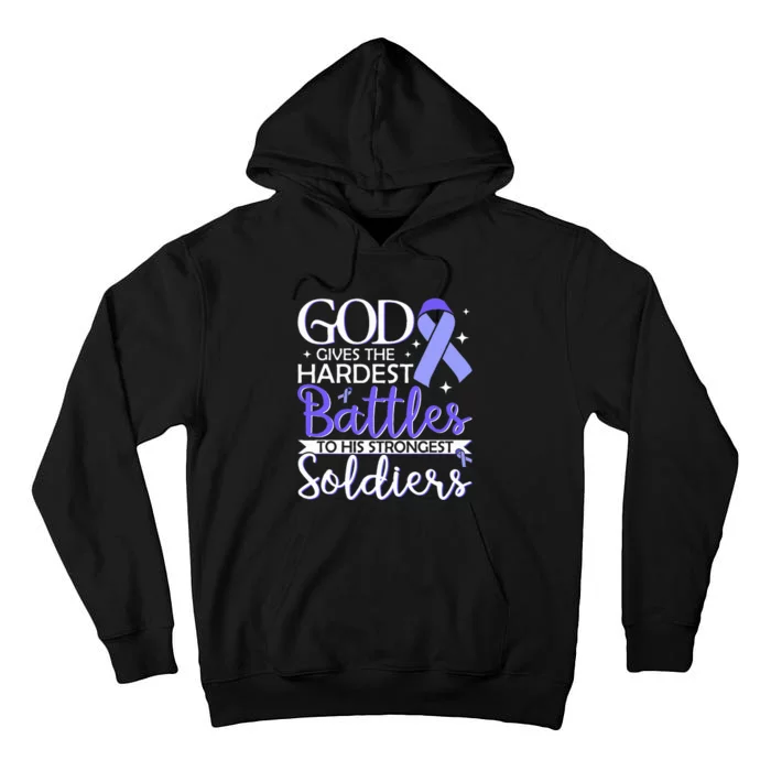 Stomach Cancer Fighter Survivor Periwinkle Ribbon Tall Hoodie